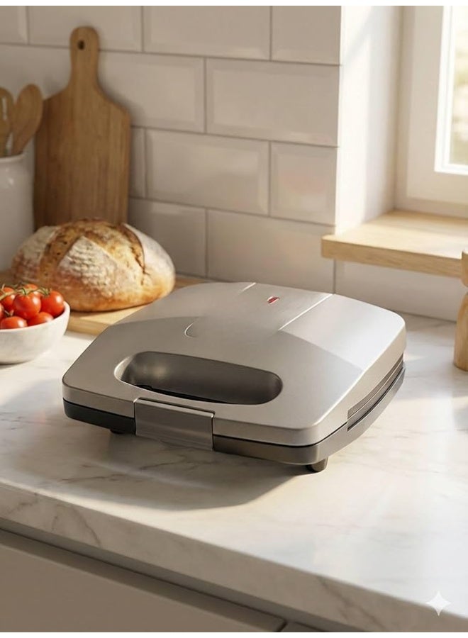 800W Sandwich Maker – with 3 plates (waffle, sandwich, grill) – easy to clean – multi-functional appliance for quick cooking - Image 1
